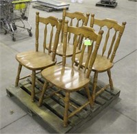 (4) Oak Kitchen Chairs