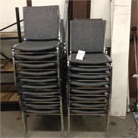 34 metal stacking chairs