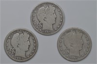 1907-D/O/S Liberty Head Barber Half Dollars