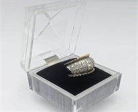 Nice Cubic Zirconia Sterling Gold Plated Ring