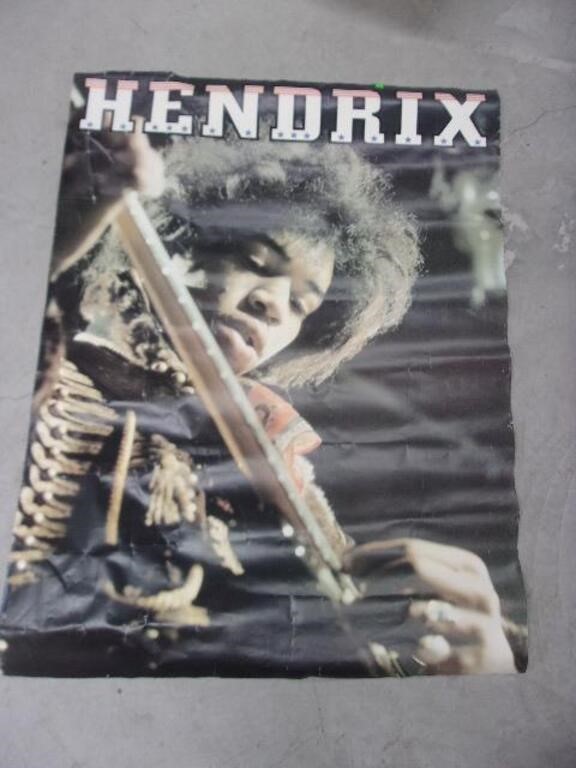 Large Vintage 1976 Jimmy Hendrix Poster