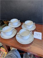 Syracuse China teacups and saucers