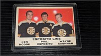 1970 71 OPC Hockey #233 Esposito Line