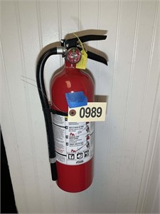 FIRE EXTINGUISHER ON BACK WALL
