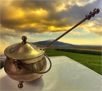 Brass Fire Starting Pot With Pumice Stick