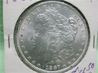 1887 Uncirculated Morgan Silver Dollar  90% Silver
