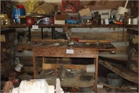 LARGE WOODEN WORK  BENCH