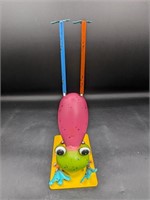 Yoga Frog Figure Metal