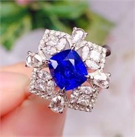 2.4ct Sri Lankan Sapphire Ring 18K Gold