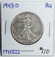1943-D  Walking Liberty Half Dollar   AU