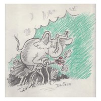 Dr. Seuss (1904-1991), "Horton" Hand Signed Origin