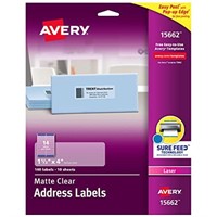 10 sheets Avery Easy Peel Address Labels for Laser