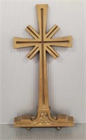 Mid-century style bronze cross - 10" tall