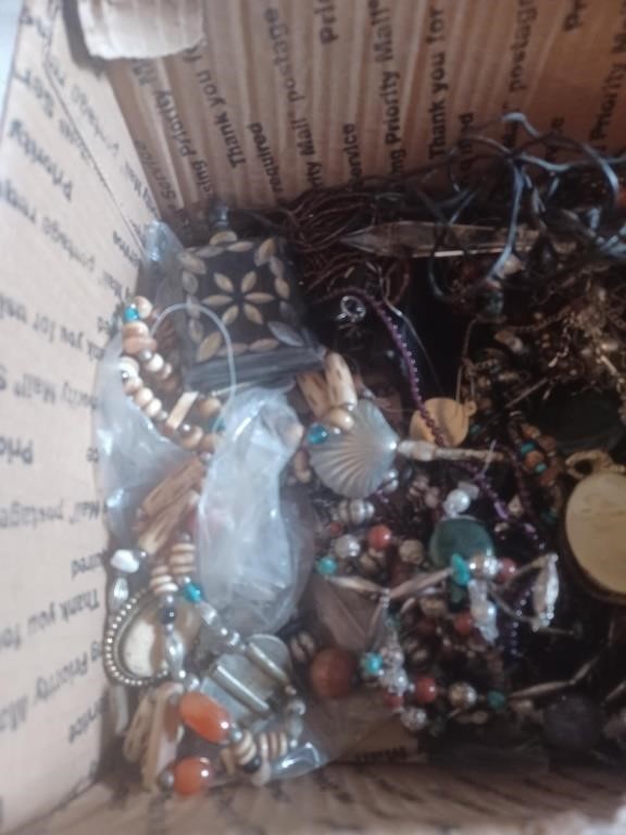 Box Lot of Misc. Jewelry and Craft Jewelry
