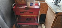 Rolling Shop Cart with Drawer