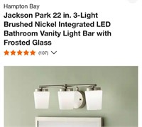 Nickel Integrated LED Bathroom Vanity Light