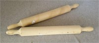 (2) WOODEN ROLLING PINS