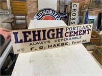 Lehigh Portland Cement Paper Sign
