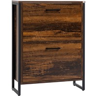 Industrial Shoe Cabinet with 2 Flip Drawers