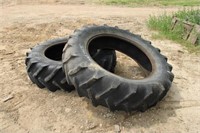 (2) Assorted 16.9-38 Tractor Tires