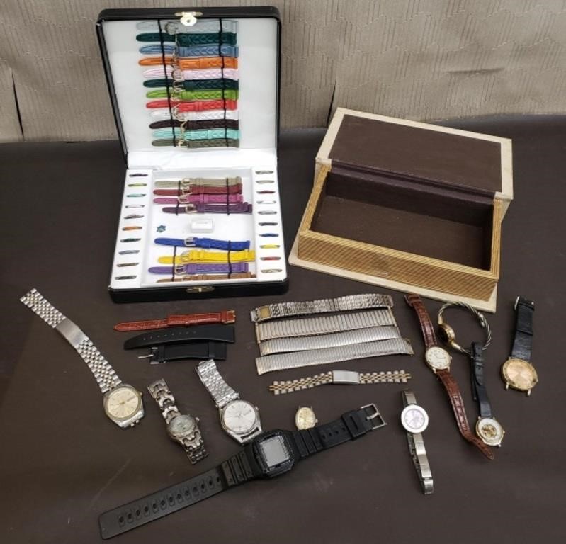 Lot of Watch Bands & Parts Watches.
