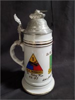 Korb Germany porcelain stein with tank on lid