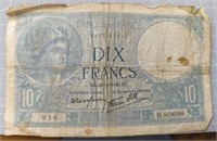 1940 French banknote