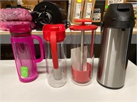 LOT OF 4 ASSORTED DRINK CONTAINERS