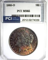 1885-O Morgan PCI MS65 Fantastic Color