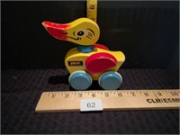 Vintage Brio Wooden Duck Pull Toy