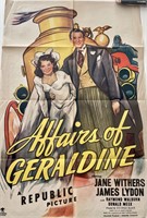 Affairs of Geraldine 1946 vintage movie poster