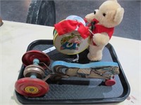 2 TOY LOTS TEDDY BEAR AND RACE HORSE