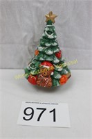 8" Ceramic Christmas Tree w/Music Box