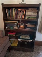 Wooden Bookcase & Books