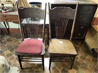 3 Chairs, 2-Matching Press Back