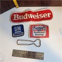Vintage Budweiser patches, etc...