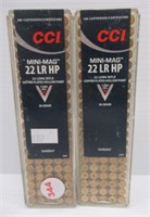 (200) Rounds of CCI mini mag 22LR HP ammo.