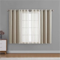 4-Pc 76" x 63" VCNY Home - Curtains with Metal