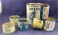Gallon Colton Point Oyster Can + 6 Small Cans