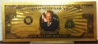 24k gold-plated banknote Gerald Ford