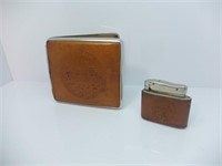 Vintage Heidelberg Schloss Lighter +Cigarette case