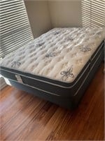 Nice clean Queen box spring mattress set w/ frame