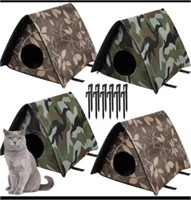 4-Pack Outdoor Cat Shelters - Sealed