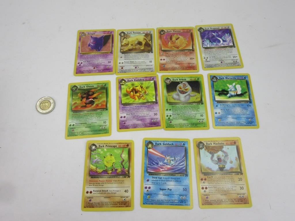 11 cartes Pokémon rares