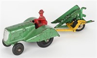 ARCADE CAST IRON OLIVER TRACTOR & CORN IMPLEMENT