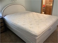 Queen size bed, mattress, and box spring