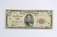 SERIES OF 1929 $5.00 NATIONAL CURRENCY NOTE