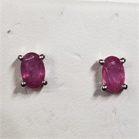 $140 S/Sil Ruby Earrings