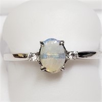 $400 14K Opal Cubic Zirconia Ring