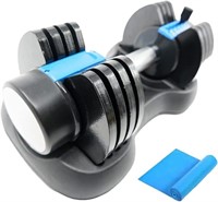 SEALED-Black Blue Adjustable Dumbbell 25lb 1 PCS,